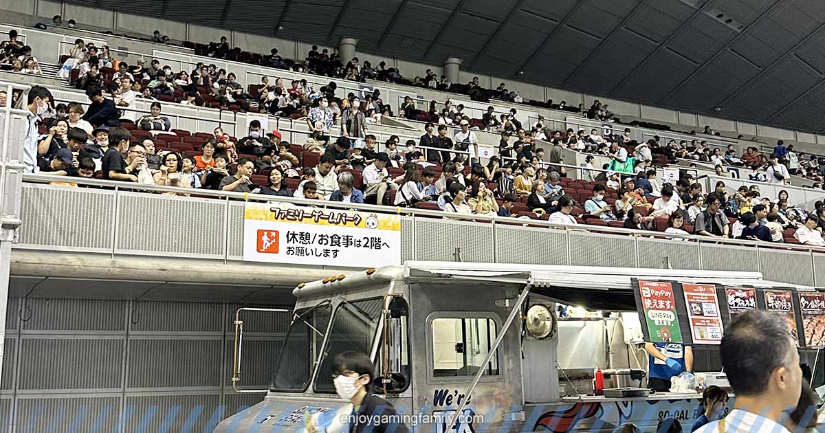 東京ゲームショウ2024、ファミリーゲームパーク内の休憩・飲食スペース